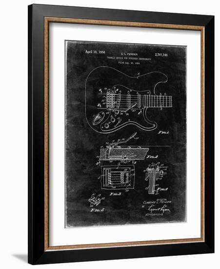 PP46 Black Grunge-Borders Cole-Framed Giclee Print