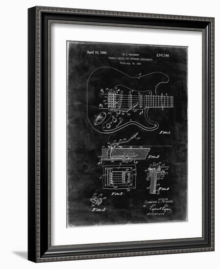 PP46 Black Grunge-Borders Cole-Framed Giclee Print