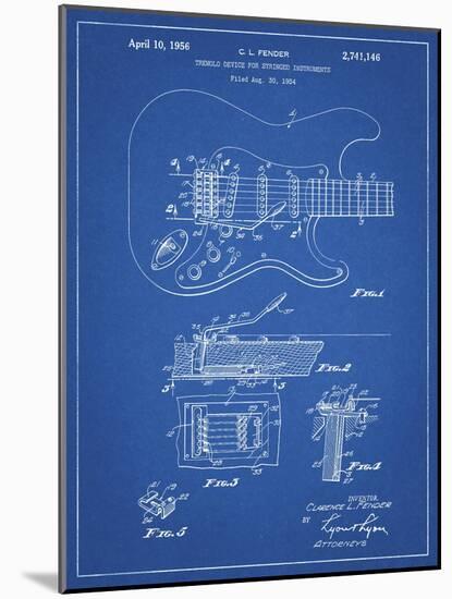 PP46 Blueprint-Borders Cole-Mounted Giclee Print