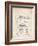 PP46 Vintage Parchment-Borders Cole-Framed Giclee Print