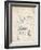 PP46 Vintage Parchment-Borders Cole-Framed Giclee Print