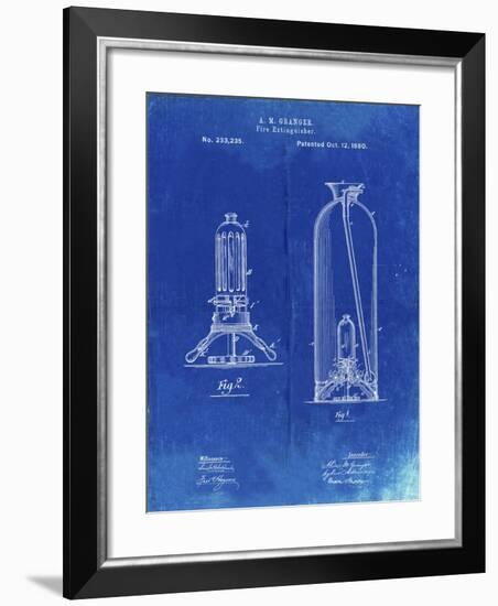 PP461-Faded Blueprint Antique Fire Extinguisher 1880 Patent Poster-Cole Borders-Framed Giclee Print