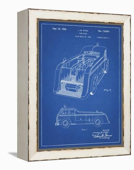 PP462-Blueprint Firetruck 1939 Two Image Patent Poster-Cole Borders-Framed Premier Image Canvas