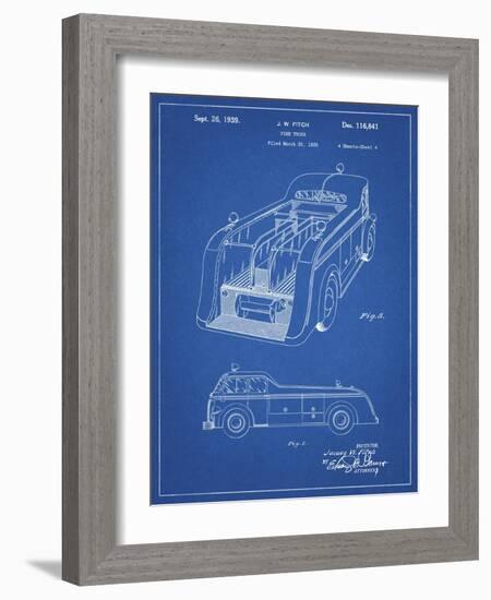 PP462-Blueprint Firetruck 1939 Two Image Patent Poster-Cole Borders-Framed Giclee Print