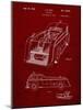 PP462-Burgundy Firetruck 1939 Two Image Patent Poster-Cole Borders-Mounted Giclee Print