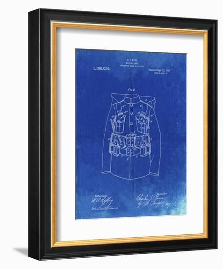 PP465-Faded Blueprint World War 1 Military Coat Patent Poster-Cole Borders-Framed Giclee Print