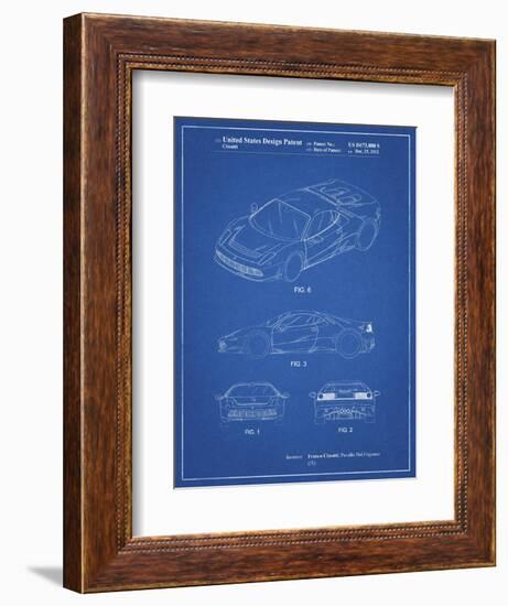 PP466-Blueprint Ferrari 2012 SP12 Patent Poster-Cole Borders-Framed Giclee Print