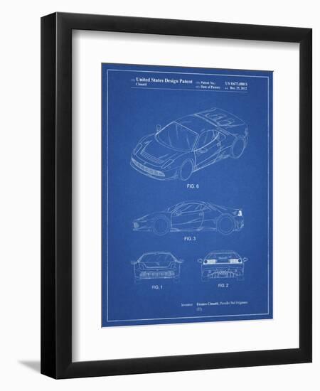 PP466-Blueprint Ferrari 2012 SP12 Patent Poster-Cole Borders-Framed Giclee Print