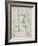 PP47 Antique Grid Parchment-Borders Cole-Framed Giclee Print