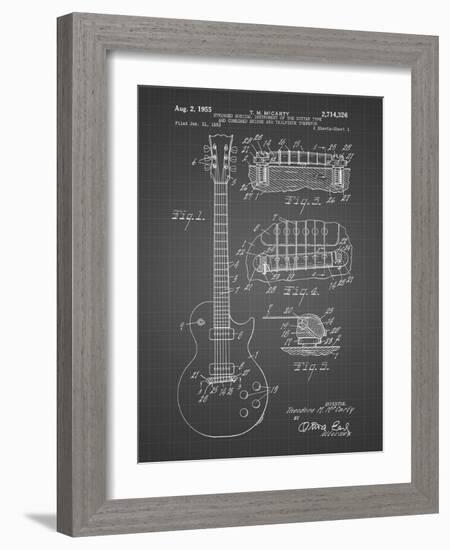 PP47 Black Grid-Borders Cole-Framed Giclee Print