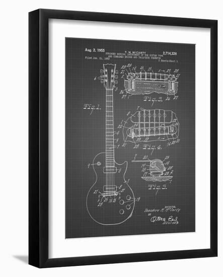 PP47 Black Grid-Borders Cole-Framed Giclee Print