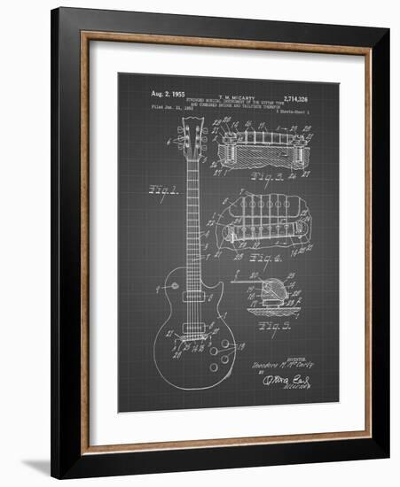 PP47 Black Grid-Borders Cole-Framed Giclee Print