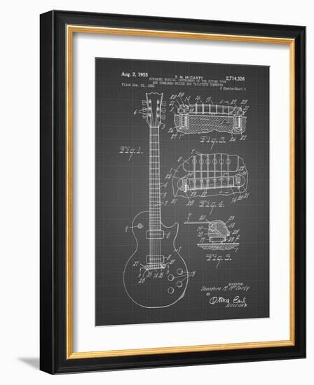 PP47 Black Grid-Borders Cole-Framed Giclee Print