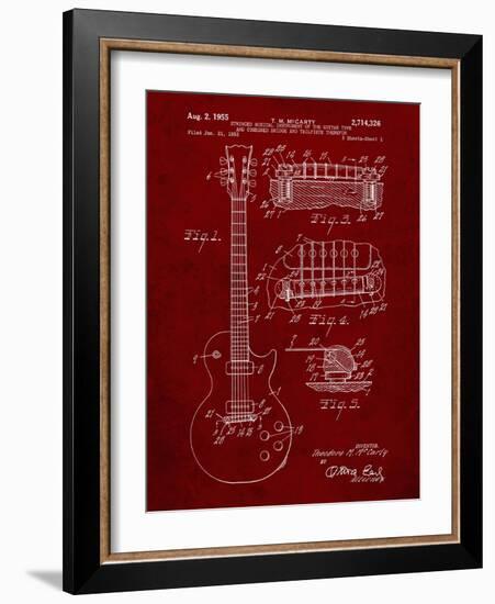 PP47 Burgundy-Borders Cole-Framed Giclee Print