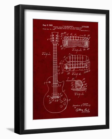 PP47 Burgundy-Borders Cole-Framed Giclee Print