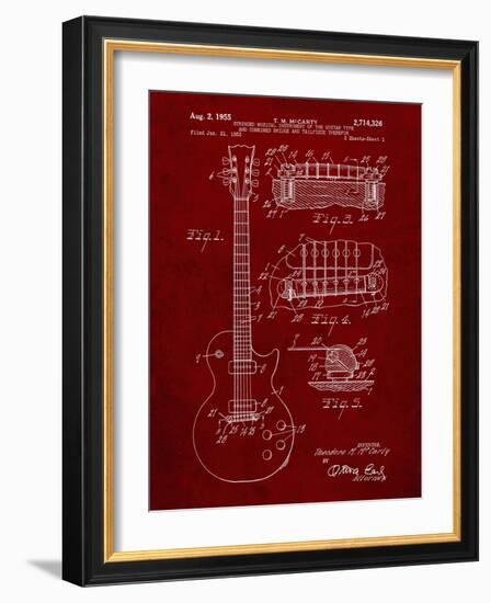 PP47 Burgundy-Borders Cole-Framed Giclee Print