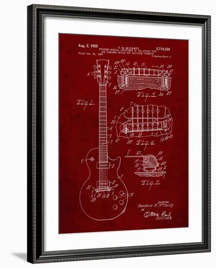 PP47 Burgundy-Borders Cole-Framed Giclee Print