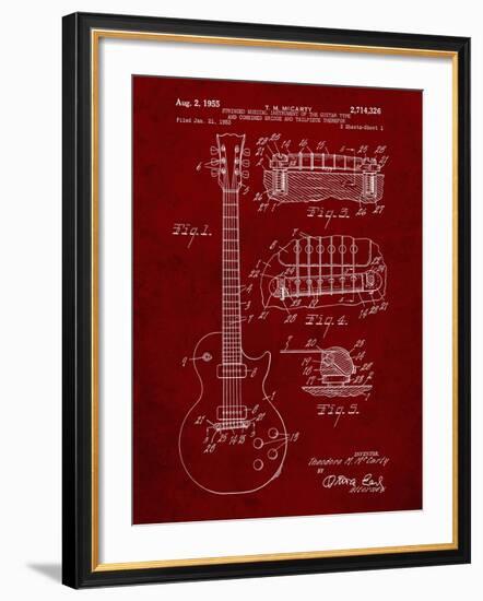 PP47 Burgundy-Borders Cole-Framed Giclee Print