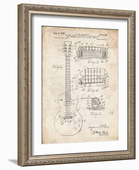 PP47 Vintage Parchment-Borders Cole-Framed Giclee Print