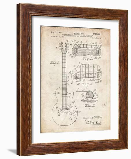 PP47 Vintage Parchment-Borders Cole-Framed Giclee Print