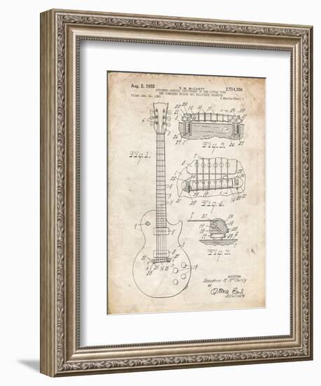 PP47 Vintage Parchment-Borders Cole-Framed Premium Giclee Print