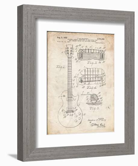 PP47 Vintage Parchment-Borders Cole-Framed Premium Giclee Print