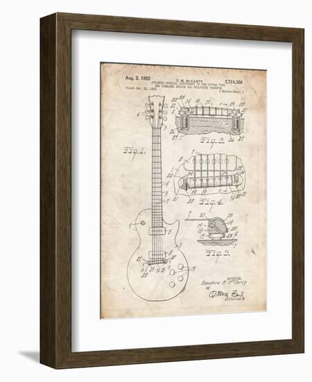 PP47 Vintage Parchment-Borders Cole-Framed Premium Giclee Print