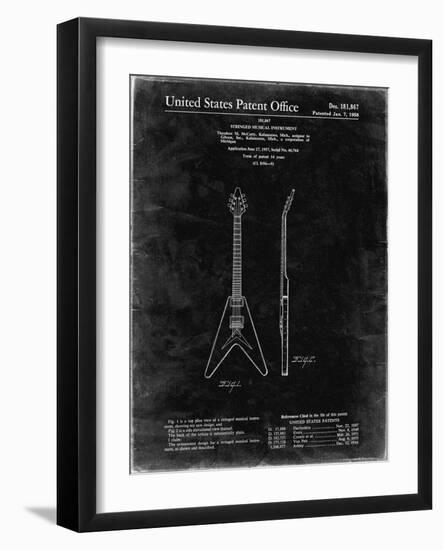 PP48 Black Grunge-Borders Cole-Framed Giclee Print