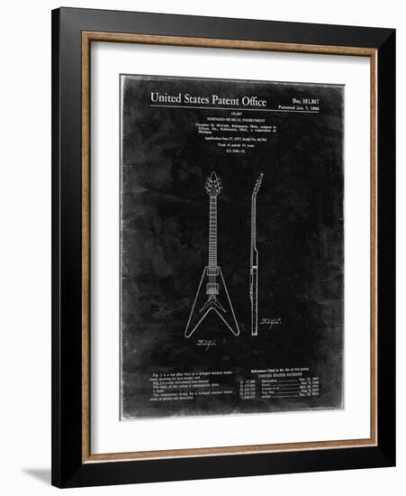 PP48 Black Grunge-Borders Cole-Framed Giclee Print