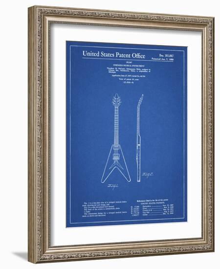 PP48 Blueprint-Borders Cole-Framed Giclee Print