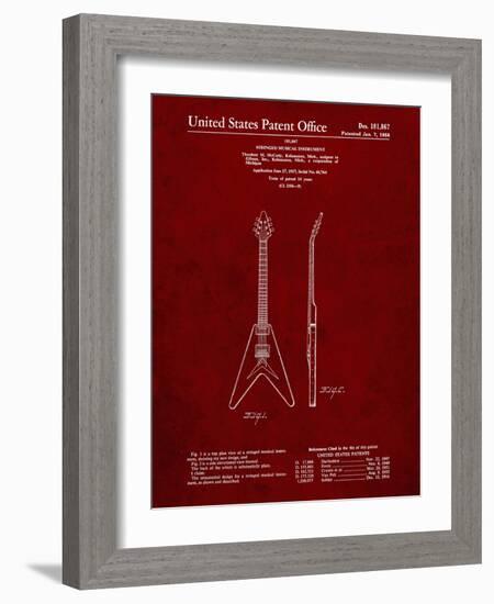 PP48 Burgundy-Borders Cole-Framed Giclee Print