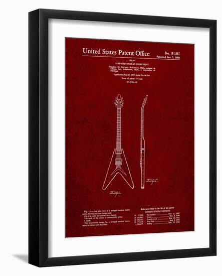 PP48 Burgundy-Borders Cole-Framed Giclee Print