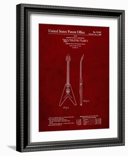 PP48 Burgundy-Borders Cole-Framed Giclee Print