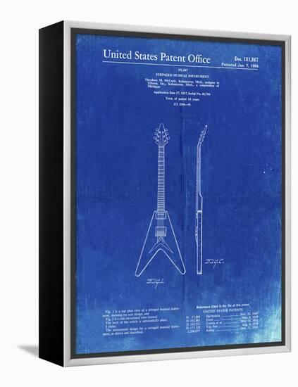 PP48 Faded Blueprint-Borders Cole-Framed Premier Image Canvas