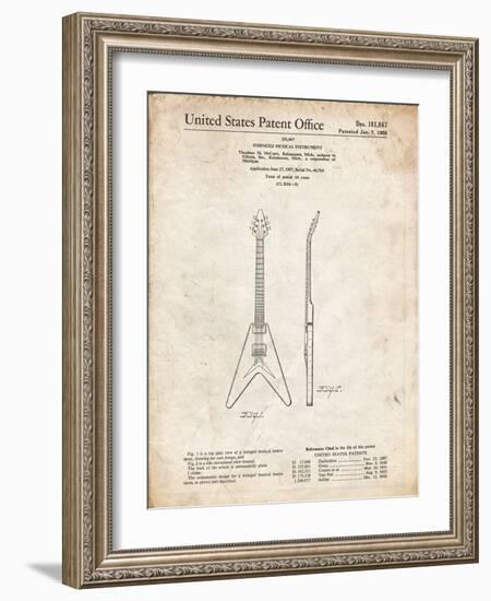 PP48 Vintage Parchment-Borders Cole-Framed Giclee Print