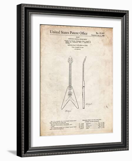 PP48 Vintage Parchment-Borders Cole-Framed Giclee Print