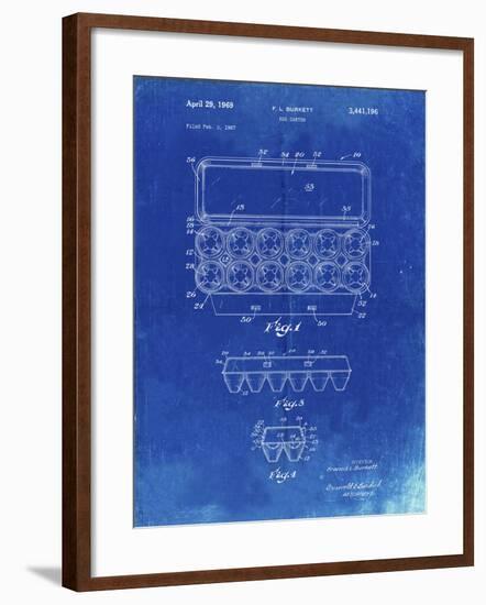 PP480-Faded Blueprint Egg Carton Patent Poster-Cole Borders-Framed Giclee Print