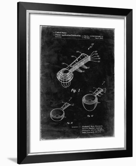 PP484-Black grunge Stacking Measuring Cups Patent Poster-Cole Borders-Framed Giclee Print