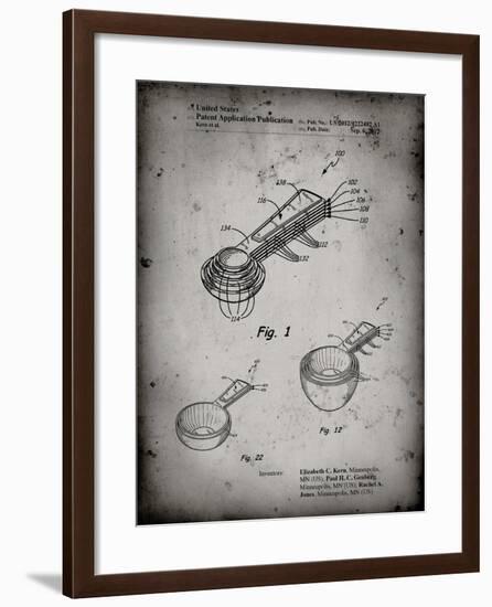 PP484-Faded Grey Stacking Measuring Cups Patent Poster-Cole Borders-Framed Giclee Print