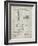 PP49 Antique Grid Parchment-Borders Cole-Framed Giclee Print