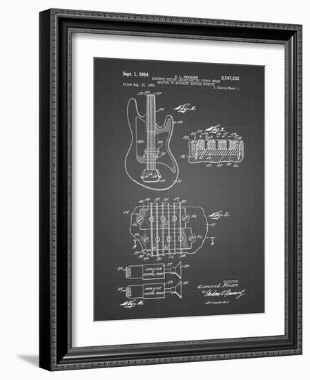 PP49 Black Grid-Borders Cole-Framed Giclee Print