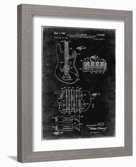 PP49 Black Grunge-Borders Cole-Framed Giclee Print