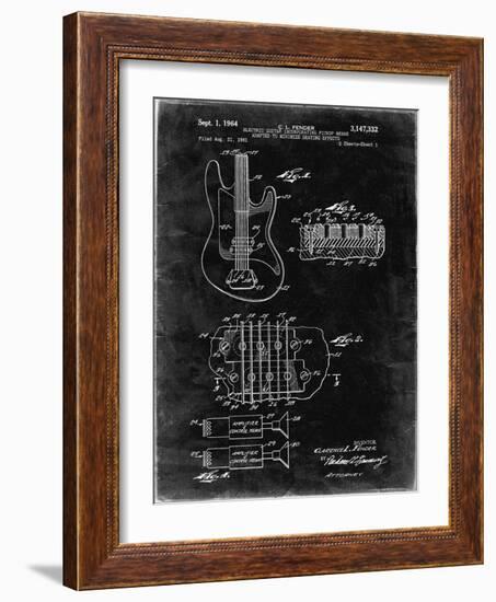 PP49 Black Grunge-Borders Cole-Framed Giclee Print