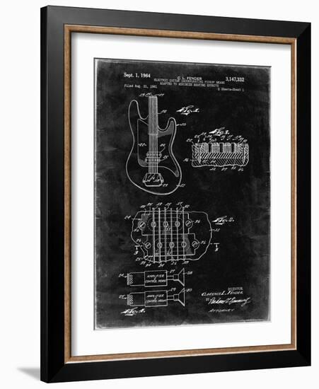 PP49 Black Grunge-Borders Cole-Framed Giclee Print