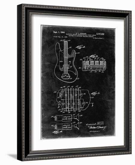 PP49 Black Grunge-Borders Cole-Framed Giclee Print