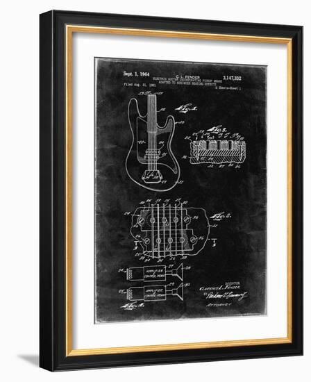 PP49 Black Grunge-Borders Cole-Framed Giclee Print