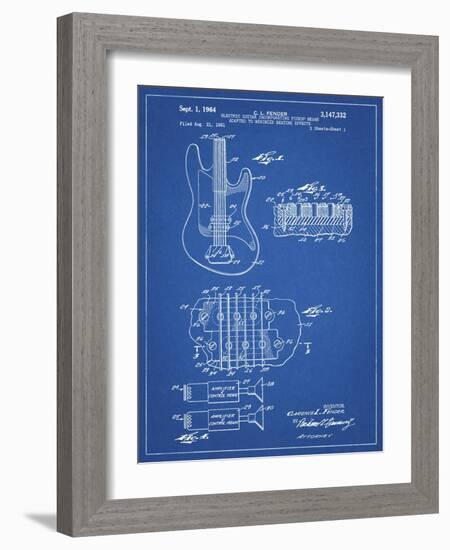 PP49 Blueprint-Borders Cole-Framed Giclee Print