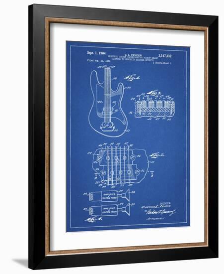 PP49 Blueprint-Borders Cole-Framed Giclee Print