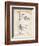 PP49 Vintage Parchment-Borders Cole-Framed Giclee Print