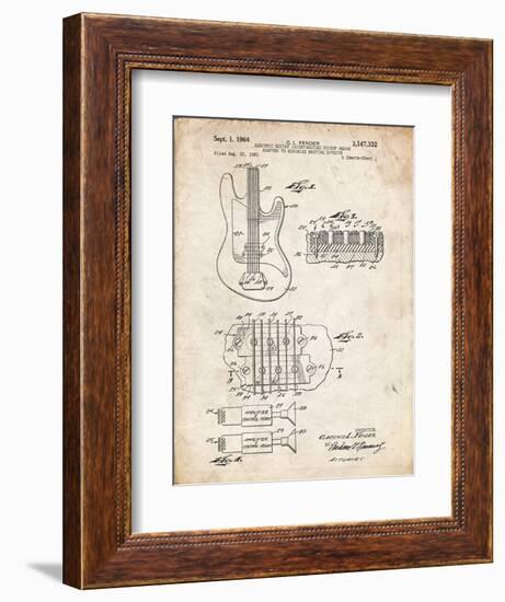 PP49 Vintage Parchment-Borders Cole-Framed Giclee Print